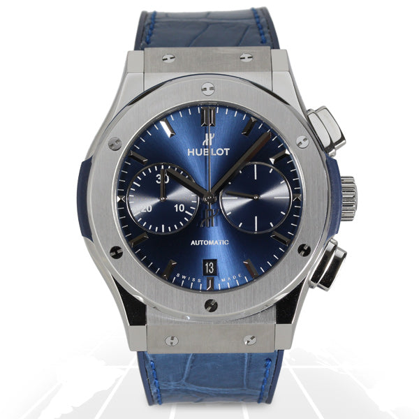 Hublot	Classic Fusion Blue Chronograph Titanium 45mm	521.NX.7170.LR