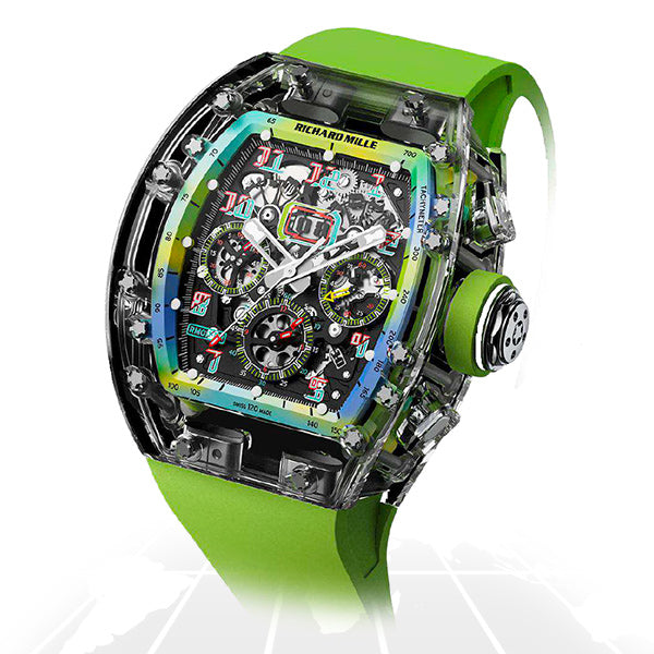 AET Remould	Richard Mille Sapphire Collection Flyback Chronograph "A11 Time Machine Green"	RM011 FM