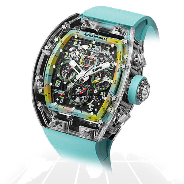 AET Remould	Richard Mille Sapphire Collection Flyback Chronograph "A11 Time Machine Light Blue"	RM011 FM